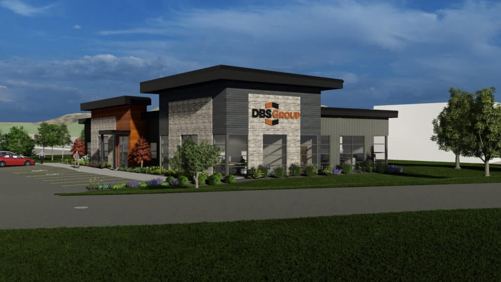 Rendering of new headquarters DBS Group will build in Onalaska WI