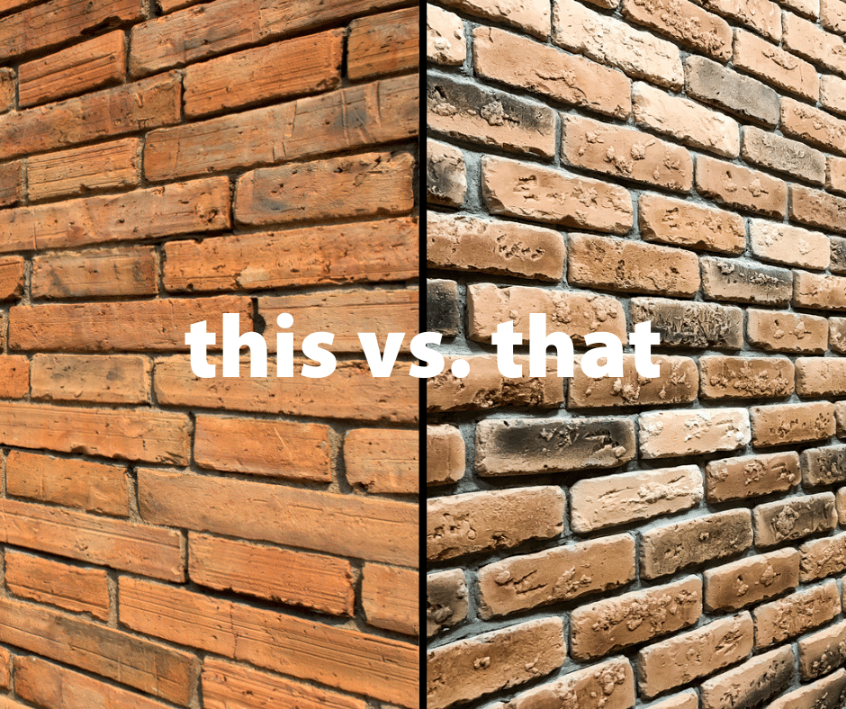 faux brick vs. real