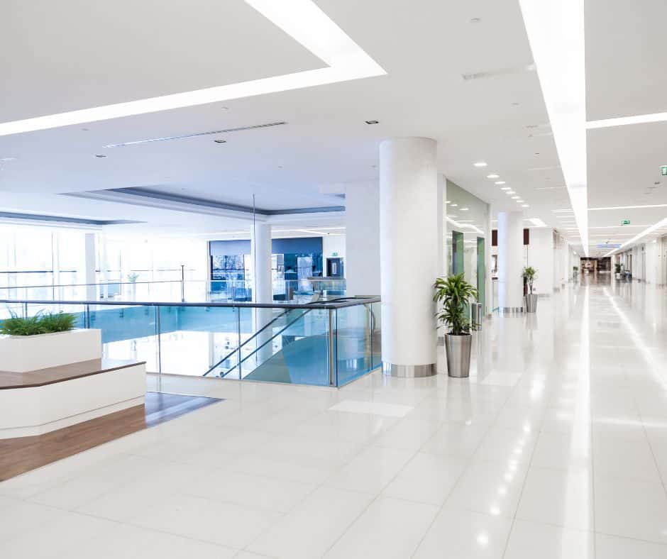 inside mall converted to apartments