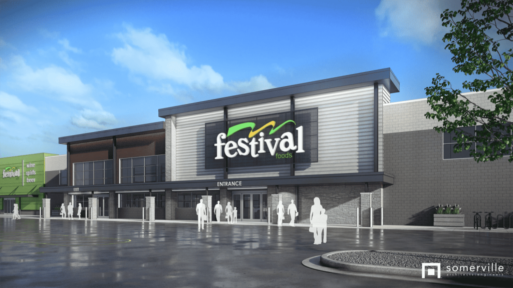 rendering of new Festival Foods store