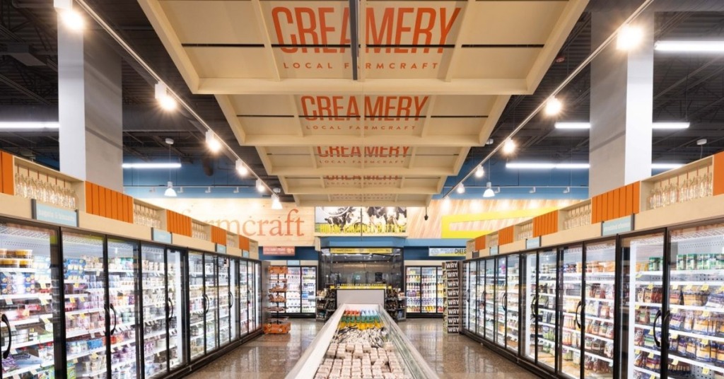 cold aisle at supermarket
