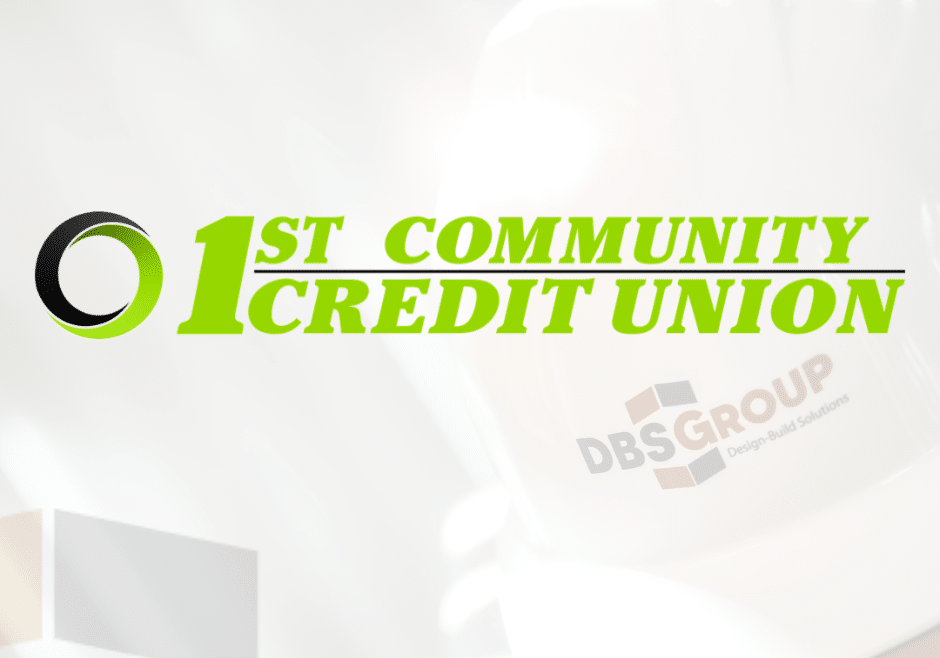 1st Community Credit Union logo on DBS Group background
