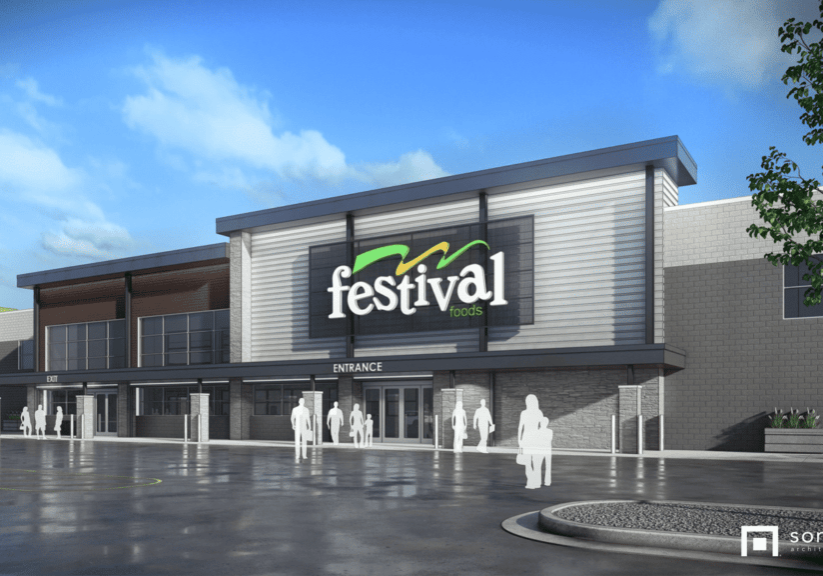 rendering of new Festival Foods store