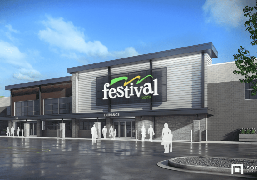 rendering of new Festival Foods store