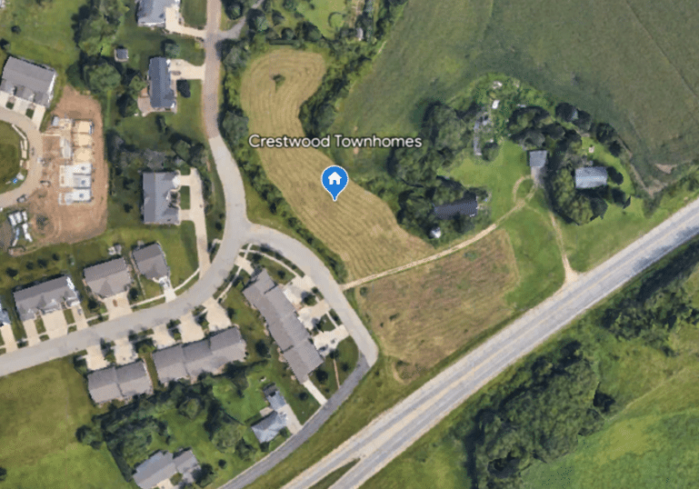 Crestwood Townhomes location on Google Earth