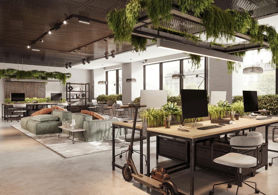 flight to quality represented by modern office space