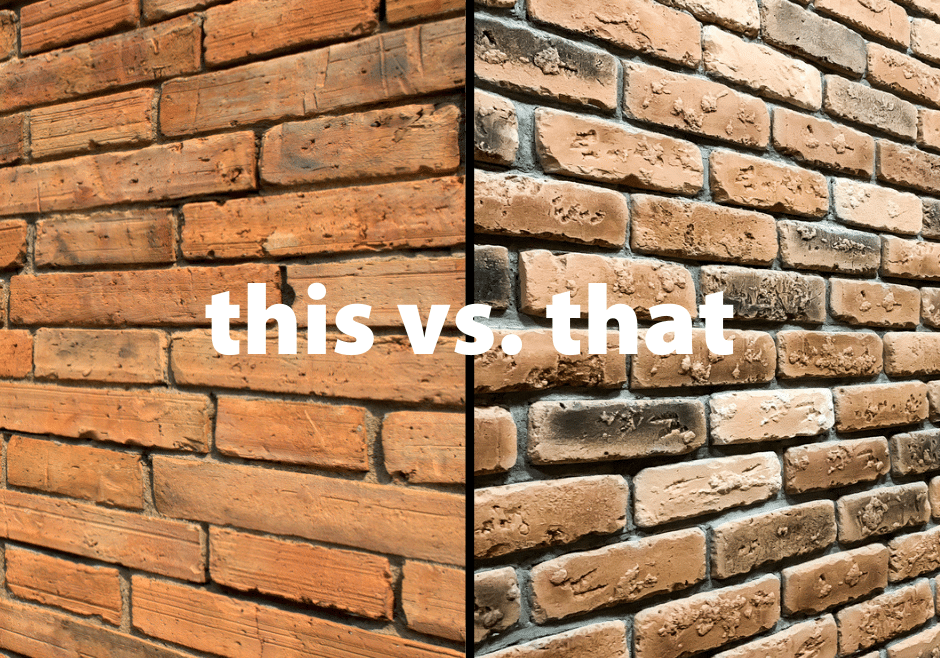 faux brick vs. real