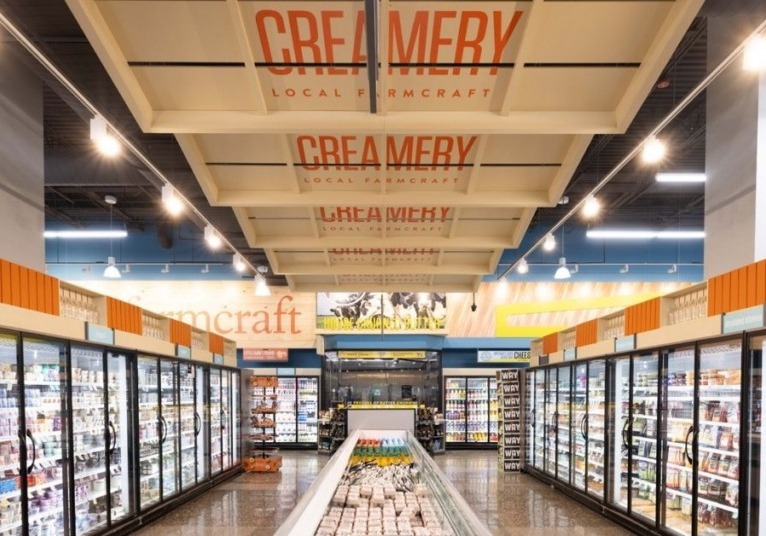 cold aisle at supermarket