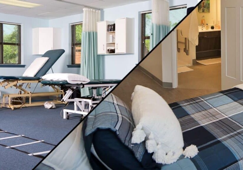 revenue vs nonrevenue 1 (1) juxtaposition of physical therapy room vs bedroom illustrates the need to balance revenue and resident experience in senior living